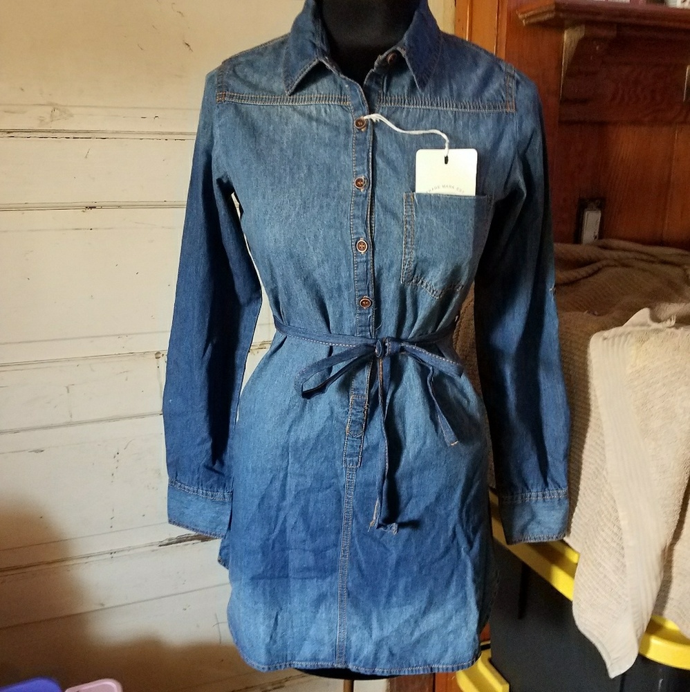 đ New beautiful Blue Denim dress - Picture 2 of 8